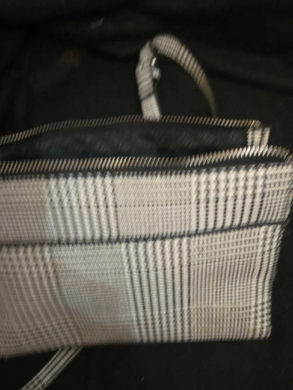 Steve Madden Black & White Houndstooth Crossbody Purse